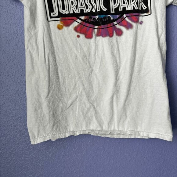 Women's Jurassic Park Logo Tie Dye Tops Short Sleeve Tee Shirt Small 100% Cotton - Picture 2 of 6